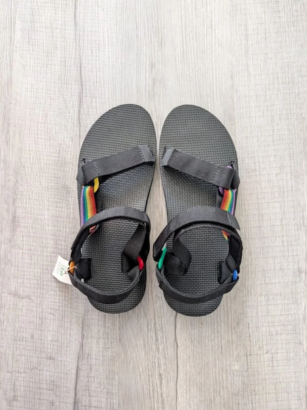Teva Midform Pride Rainbow Men’s Size 10 Black Hiking Trail Sandals EU 43
